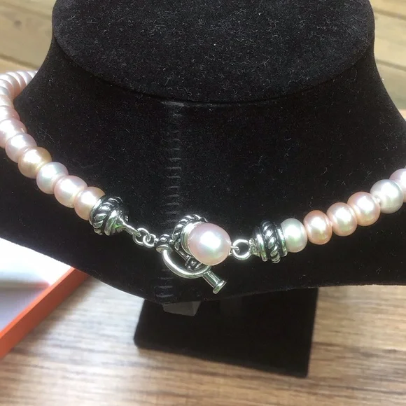❤️Day NEW Mandarin Cultured Pink Pearl Necklace & Earrings Set - Picture 2 of 12
